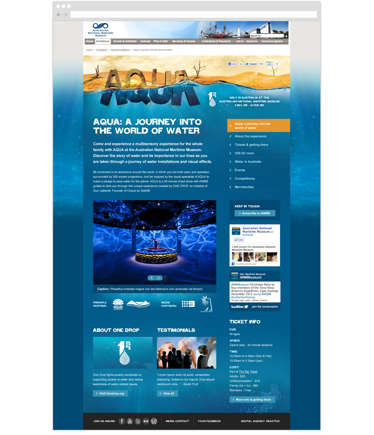 Aqua Exhibition - Microsite