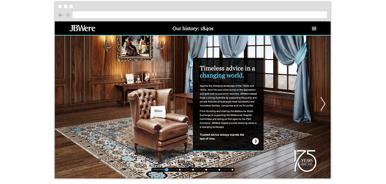 JBWere: 175 Years Microsite