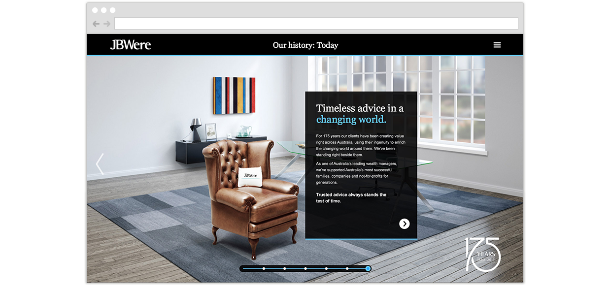 JBWere: 175 Years Microsite
